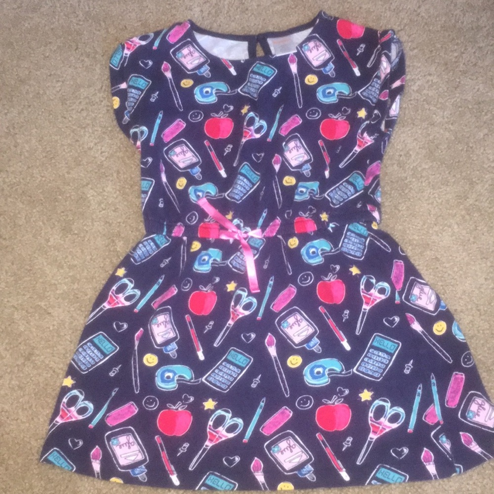 Gymboree back to school knit dress sz 6